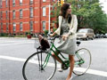 女性の自転車通勤